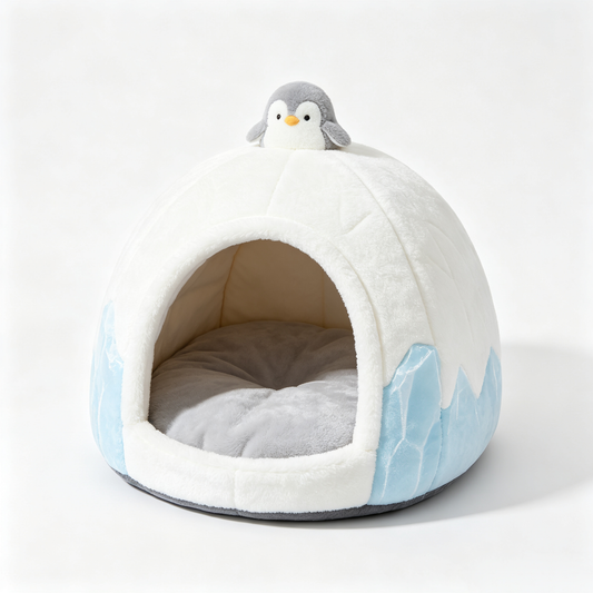 Penguin Ice Igloo Cat Bed