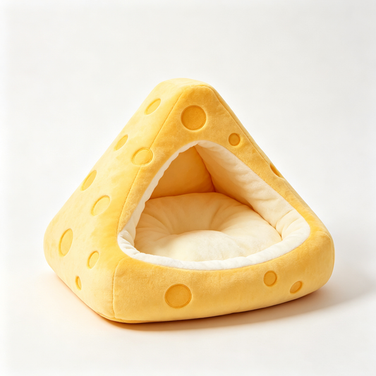 Triangle Cheese Wedge Shaped Pet Cave Bed