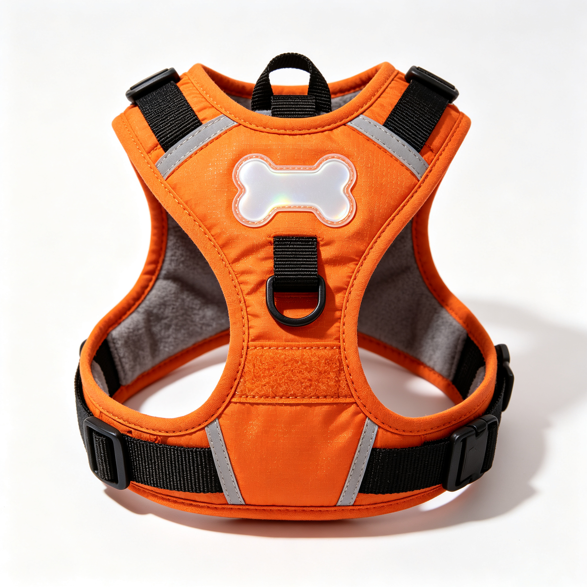 Reflective Bone‑Patch No‑Pull Dog Harness