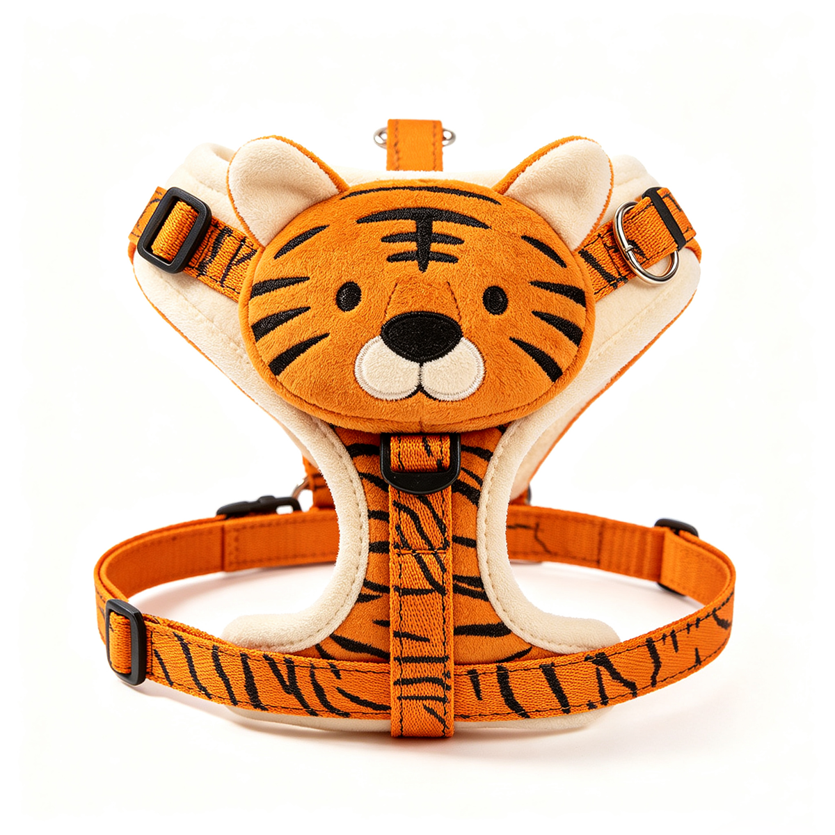 3D Plush Tiger Head Pet Harness