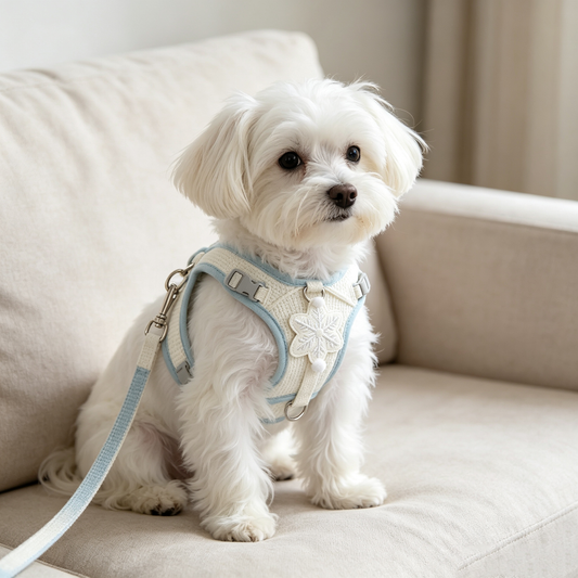 Winter Snowflake Waffle Knit Pet Harness