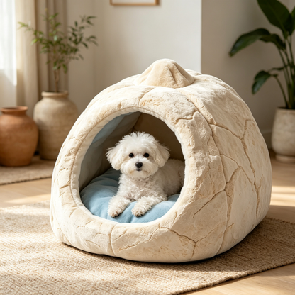 Stone Texture Cave Pet Bed