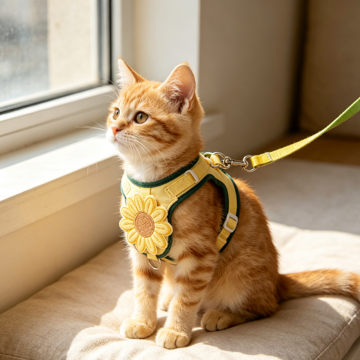 Plush Sunflower Decor Pet Harness