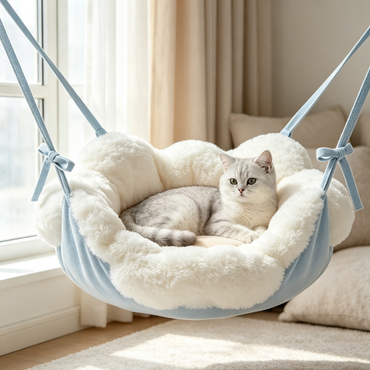 Cloud‑Shaped Hanging Swing Pet Bed