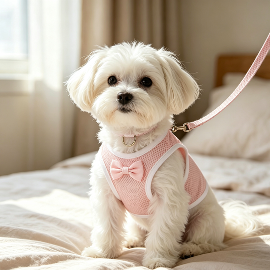 Sweet Bow‑knot Mesh Pet Harness Vest