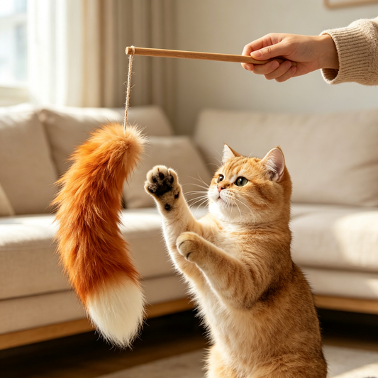 Fox Tail Cat Teaser Wand