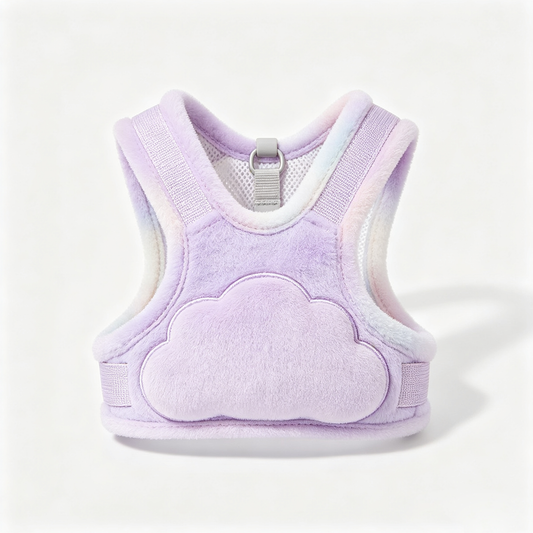 Fuzzy Purple Cloud Plush Pet Harness