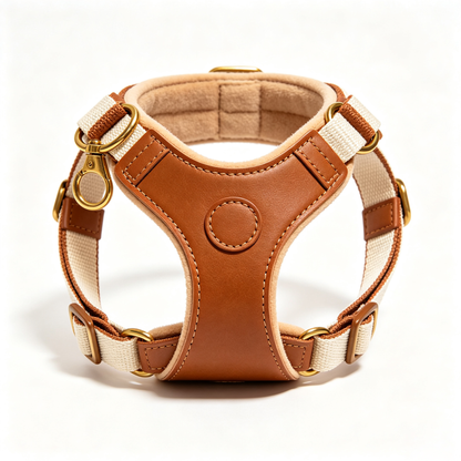 Vintage Faux Leather Pet Harness