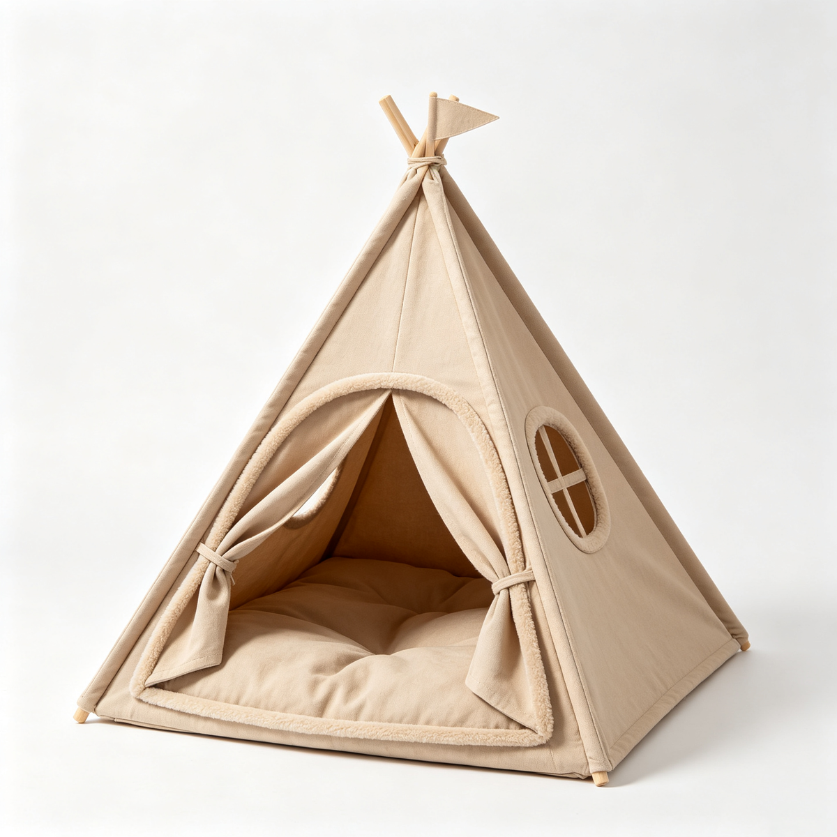 Canvas Teepee Tent Pet Bed