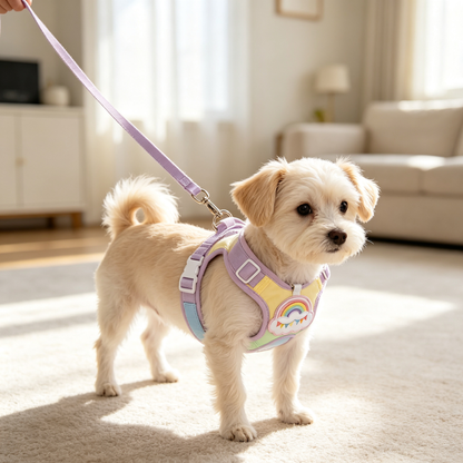 Rainbow Cloud Embroidery Pet Harness