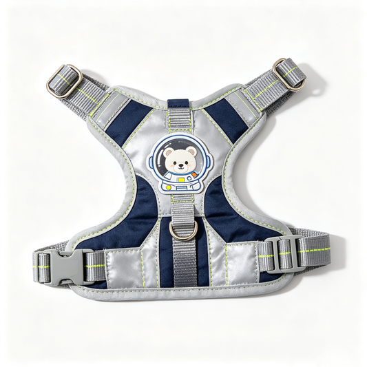 Astronaut Bear Reflective Pet Harness