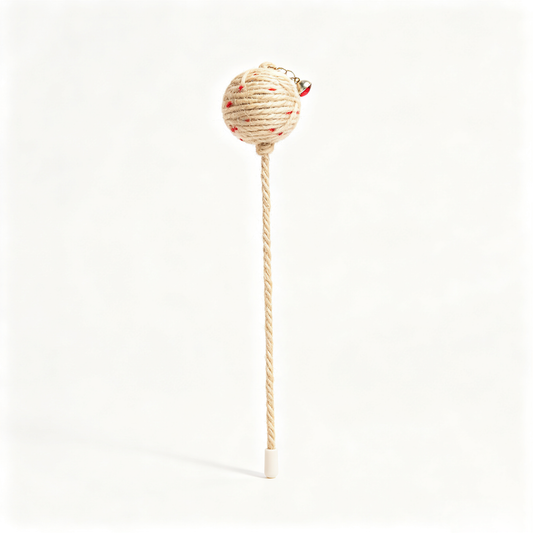 Sisal Rope Ball Cat Wand Toy with Bell