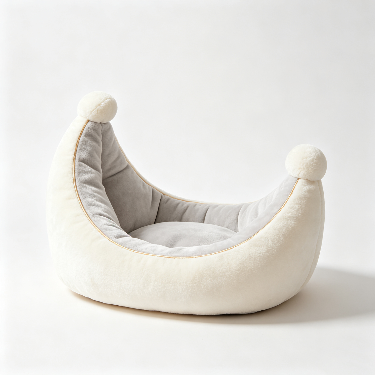 Crescent Moon Plush Pet Bed
