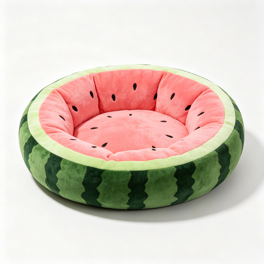Watermelon Round Donut Pet Bed