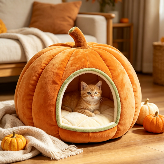 Pumpkin Cave Pet Bed